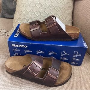 New Birkenstock leather Arizona sandals sz 39 8.5